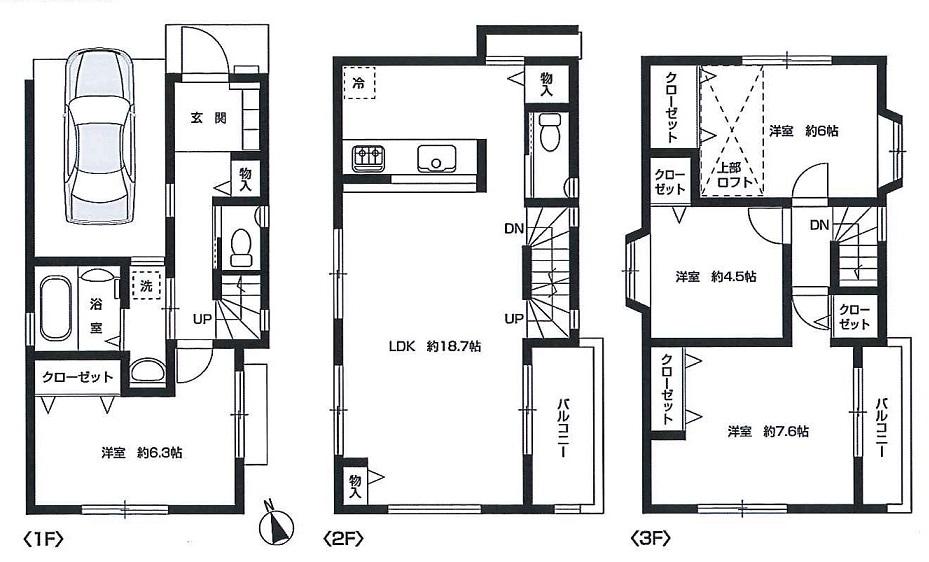 Floor plan. 43,800,000 yen, 4LDK, Land area 63.93 sq m , Building area 115.93 sq m