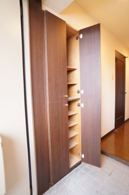 Entrance. Shoe box