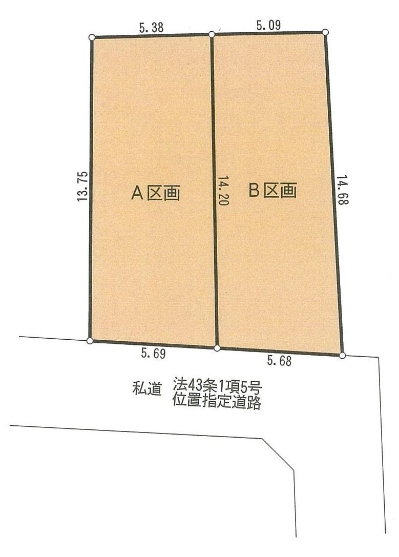 Compartment figure. Land price 38 million yen, Land area 77.31 sq m