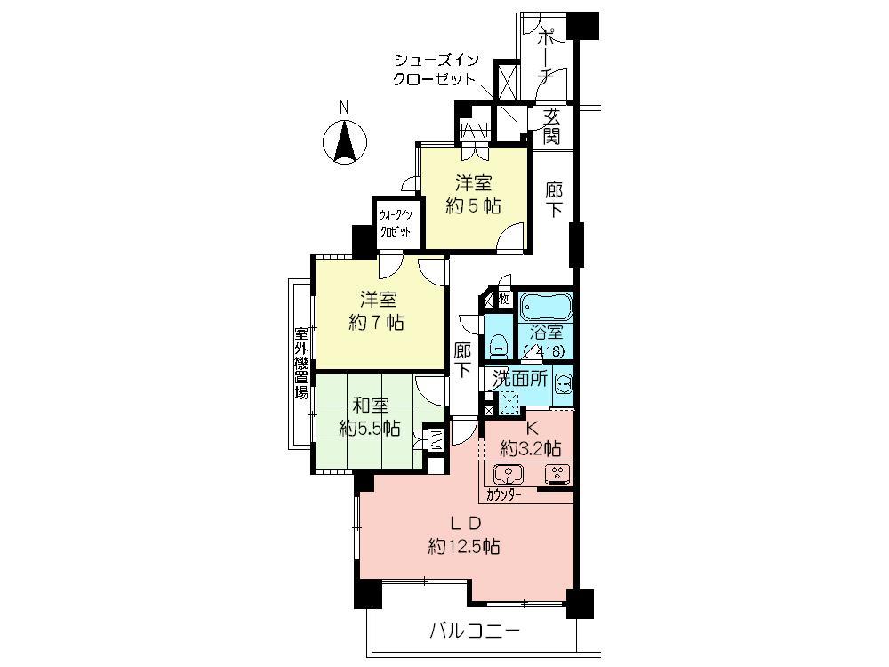 Floor plan. 3LDK, Price 29,900,000 yen, Occupied area 78.69 sq m , Balcony area 9.53 sq m