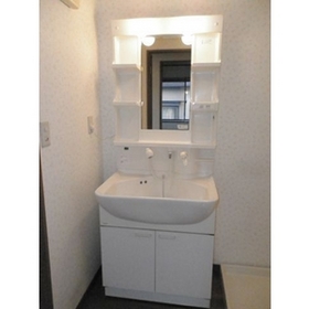 Washroom. Happy independence washbasin.