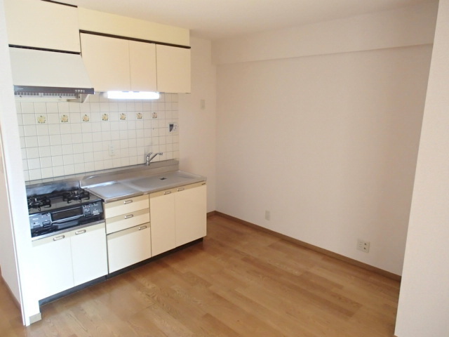 Kitchen. Gas stove installed already kitchen