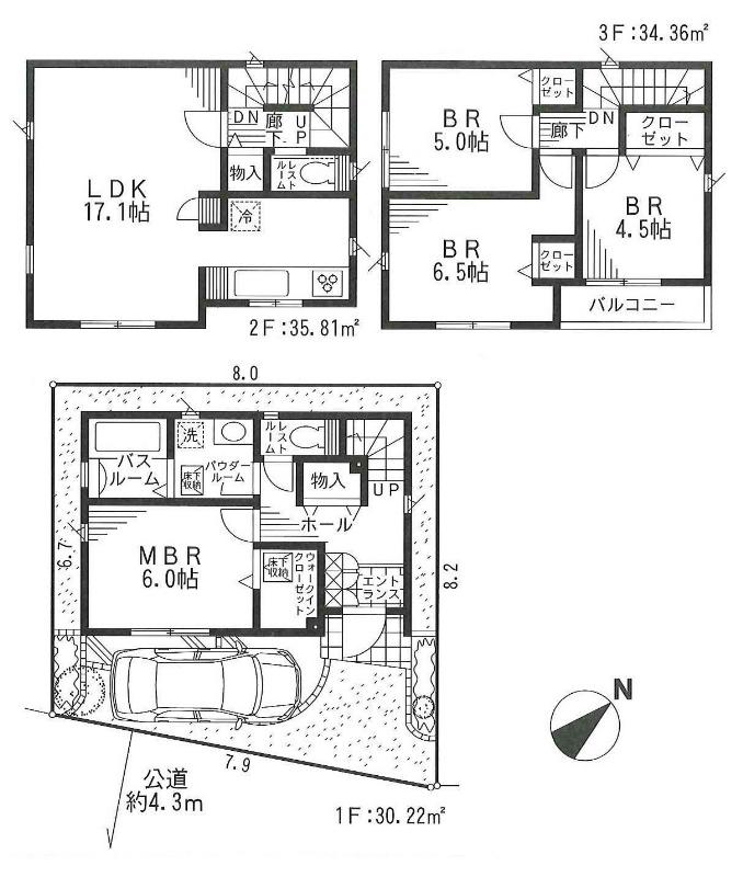 Floor plan. 36,800,000 yen, 4LDK, Land area 60.12 sq m , Building area 100.39 sq m floor plan