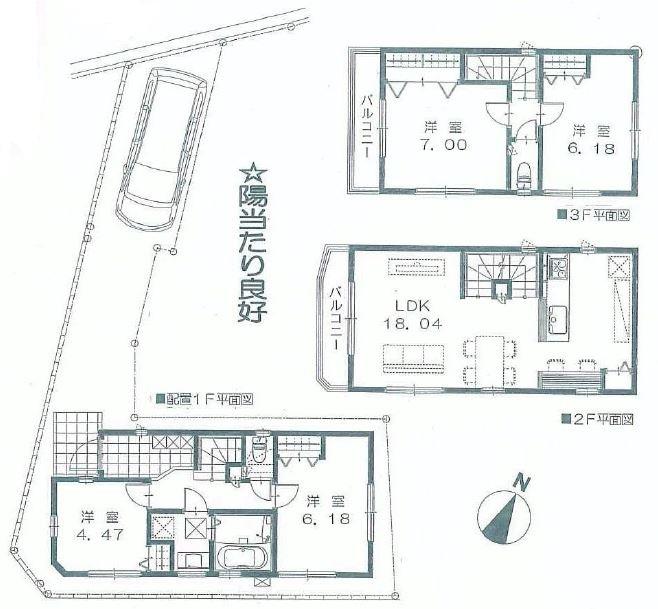 Floor plan. (C), Price 45,800,000 yen, 4LDK, Land area 78.79 sq m , Building area 98.69 sq m