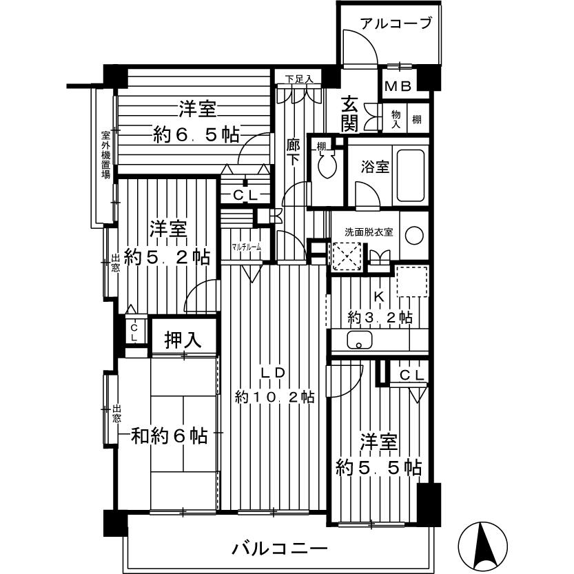 Floor plan. 4LDK + S (storeroom), Price 39,900,000 yen, Footprint 83.3 sq m , Balcony area 11.03 sq m 4LDK + multi-room (closet)