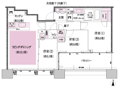 Floor: 3LD ・ K + N (storeroom) + WIC (walk-in closet), the occupied area: 70.58 sq m, Price: TBD