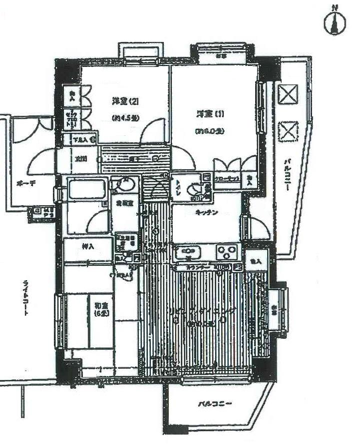 Floor plan. 3LDK, Price 28,100,000 yen, Occupied area 64.46 sq m , Balcony area 13.13 sq m