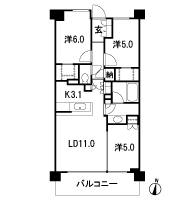 Floor: 3LD ・ K + N (storeroom) + 2WIC (walk-in closet), the occupied area: 67.31 sq m, Price: TBD