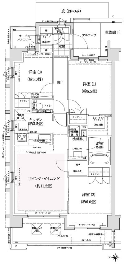 Floor: 3LDK + WIC, the occupied area: 73.47 sq m, Price: 58,800,000 yen, now on sale