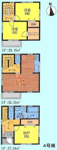 Floor plan. 35,800,000 yen, 3LDK, Land area 77.52 sq m , Building area 88.29 sq m