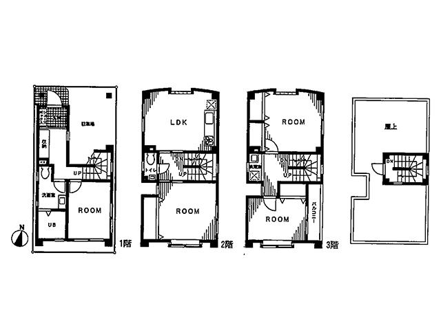 Floor plan. 42,800,000 yen, 4LDK, Land area 50.15 sq m , Building area 102.55 sq m Sky Kawasaki Station 10-minute walk balcony - with, Full renovation properties of parking space available! It is a high steel construction earthquake resistance! Local guides are available!