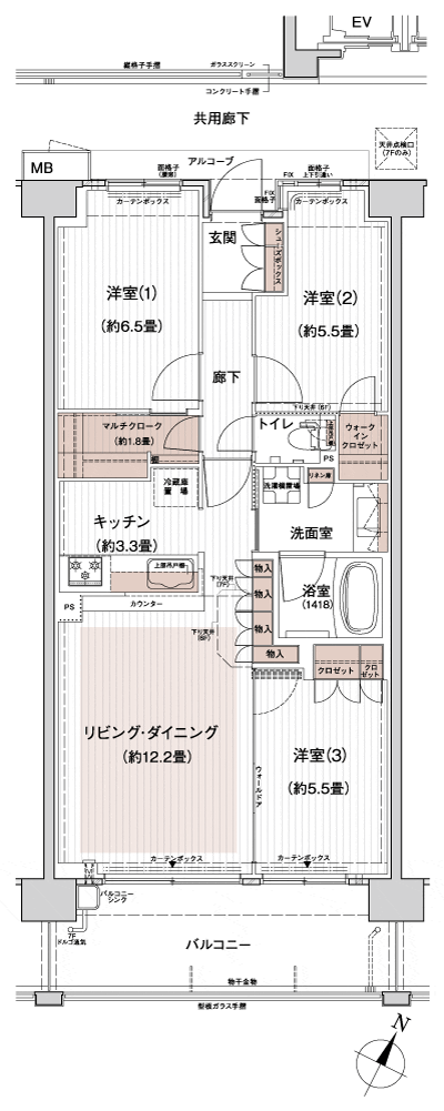 Floor: 3LDK + MC + WIC, the area occupied: 73.1 sq m, Price: 49,500,000 yen, now on sale