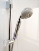 Bathing-wash room.  [shower head ・ Slide bar] Together, such as the height, You can adjust the position of the shower head in an easy-to-use height. Shower head, Chic shine is beautiful chrome plated finish.