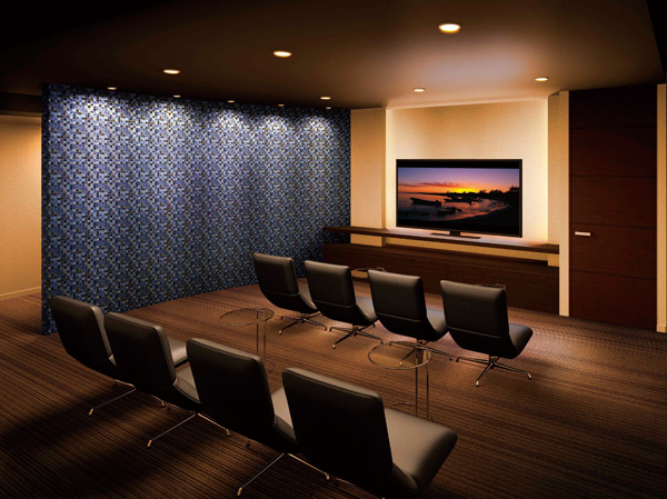 Shared facilities.  [Theater room with a large screen to enjoy a movie] The comfort of a spacious space, It offers a theater room that can appreciate in the great power of the sound and the video. (Rendering)