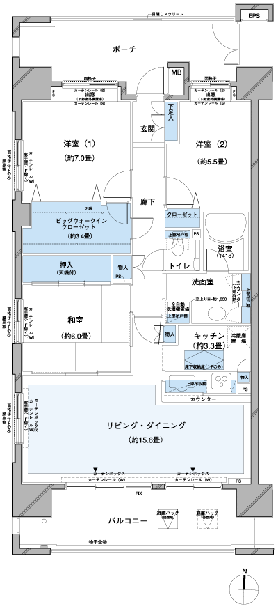 Floor: 3LDK + BW (big walk-in closet), the occupied area: 90.24 sq m, Price: 46,580,000 yen, now on sale