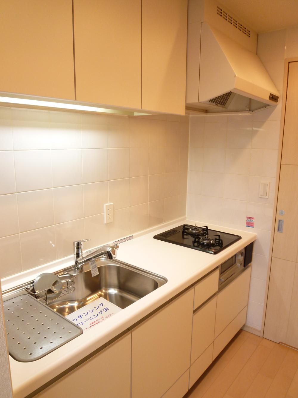 Kitchen. Water purifier built-in single-lever faucet, 2 lot gas stoves