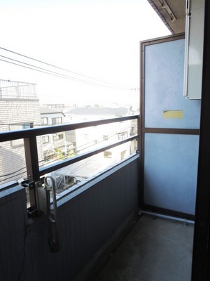 Balcony. So as not to stand out from the outside, You can hang out the laundry to the height of the waist. 