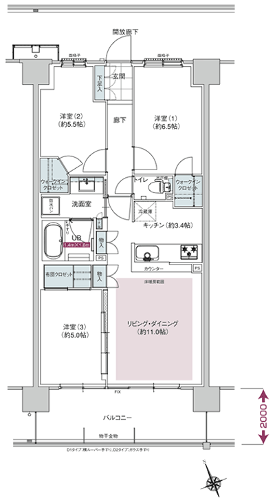 Floor: 3LDK + walk-in closet × 2, the occupied area: 70.76 sq m, Price: TBD