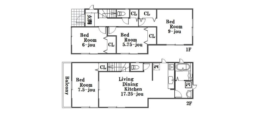 Floor plan. 52,800,000 yen, 4LDK, Land area 92.69 sq m , Building area 101.02 sq m floor plan drawings