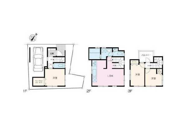 Floor plan. 29,800,000 yen, 3LDK, Land area 50.34 sq m , Building area 68.05 sq m