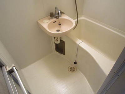 Bath. Wash basin is located in the bathroom