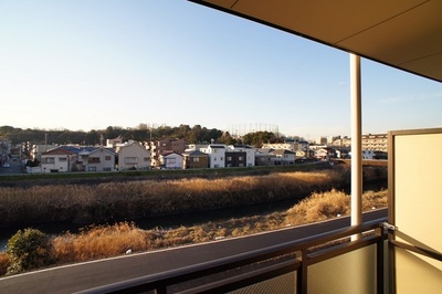 View. It overlooks the riverbed