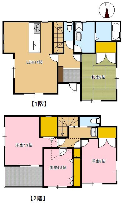 Floor plan. 42 million yen, 4LDK, Land area 100.49 sq m , Building area 96.72 sq m