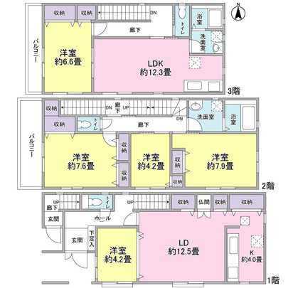 Floor plan. 4LD ・ K + is a two family house of 1LDK type of floor plan type. 