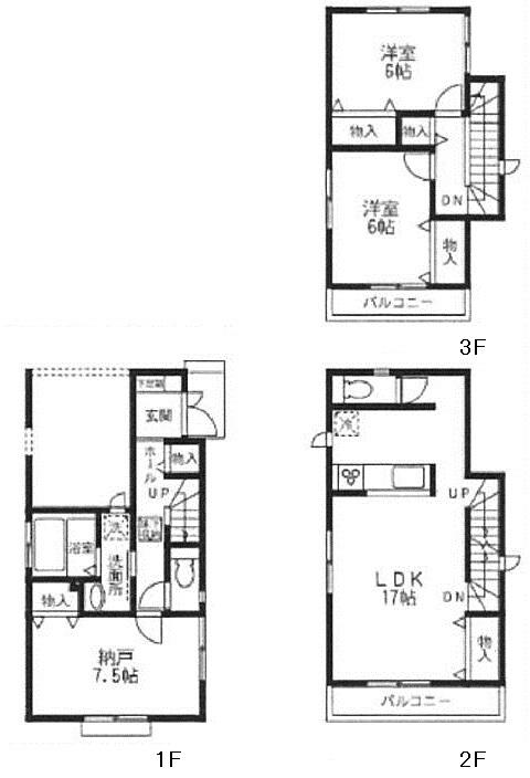 Floor plan. (C Building), Price 40,800,000 yen, 2LDK+S, Land area 77.21 sq m , Building area 95.22 sq m