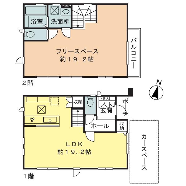 Floor plan. 41,200,000 yen, 1LDK, Land area 79.47 sq m , Building area 84.44 sq m 2LDK, 3LDK, There plan changes to 4LDK (paid)