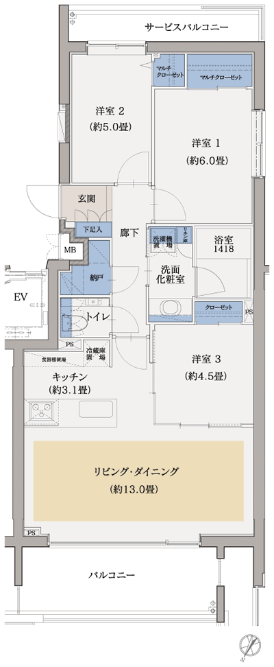 Floor: 3LDK, occupied area: 71.03 sq m, Price: TBD