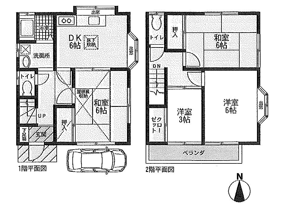 Floor plan. 24,800,000 yen, 4DK, Land area 66.13 sq m , Building area 69.56 sq m