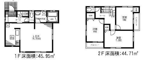 Floor plan. 36,800,000 yen, 3LDK, Land area 100.38 sq m , Building area 90.67 sq m