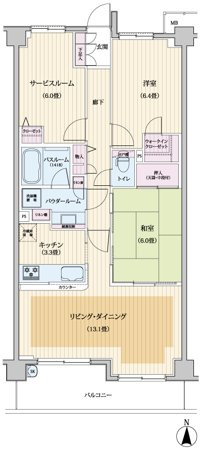 Floor: 2LDK + S + Wic, the occupied area: 77.29 sq m, Price: 39,500,000 yen, now on sale
