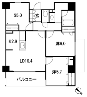 Floor: 2LDK + S, the occupied area: 67.36 sq m, Price: 33,200,000 yen, now on sale