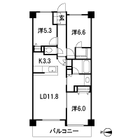 Floor: 3LDK + Wic, the occupied area: 72.33 sq m, Price: 36.5 million yen, currently on sale