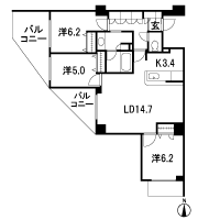 Floor: 3LDK, occupied area: 76.23 sq m, price: 41 million yen, currently on sale