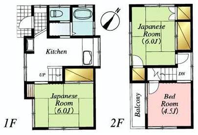 Floor plan. 14.8 million yen, 3K, Land area 54.21 sq m , Building area 51.75 sq m