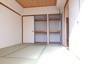 Living and room. Bright Japanese-style room and plenty of storage