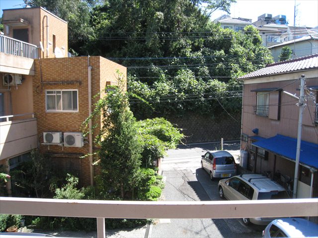 View. Sunny balcony landscape