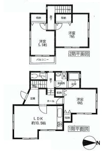 Floor plan. 24,800,000 yen, 3LDK, Land area 192.26 sq m , Building area 73.69 sq m