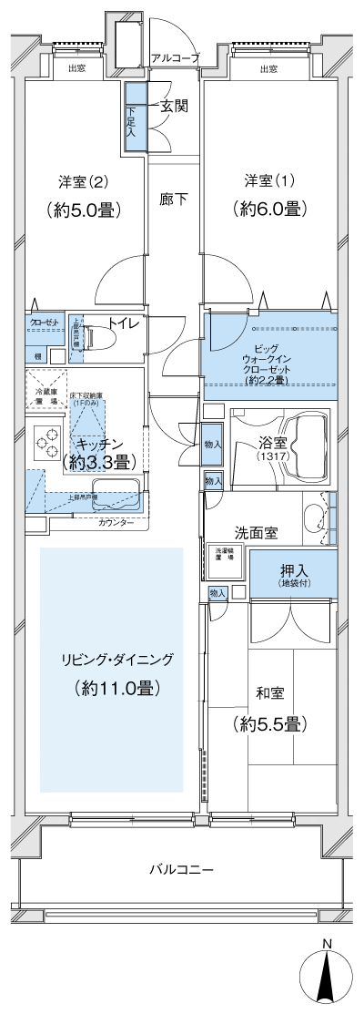 Floor: 3LDK + BW (big walk-in closet), the occupied area: 71.71 sq m, Price: 41,780,000 yen, now on sale
