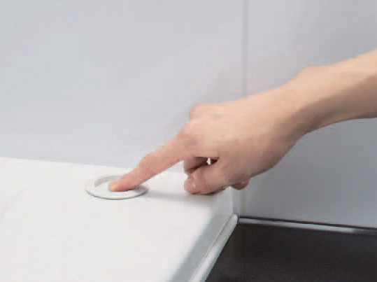 Bathing-wash room.  [Push the one-way drainage plug] In hot water Without the, Without putting a hand in the remaining water, Just press a finger. Drainage You can easily. (Same specifications)