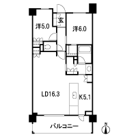 Floor: 2LDK + WIC, the occupied area: 70.13 sq m
