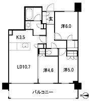 Floor: 3LDK + WIC, the occupied area: 67.86 sq m