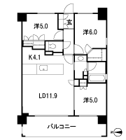 Floor: 3LDK + WIC, the occupied area: 68.25 sq m