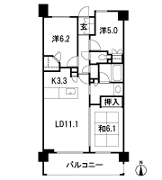 Floor: 3LDK + WIC + MC, the area occupied: 70.2 sq m