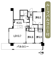 Floor: 3LDK + WIC, the occupied area: 72.78 sq m