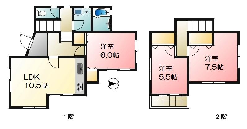 Floor plan. 24,800,000 yen, 3LDK, Land area 192.26 sq m , It will be building area 73.69 sq m floor plan. 