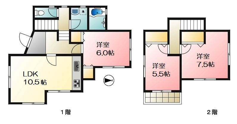 Floor plan. 24,800,000 yen, 3LDK, Land area 192.26 sq m , It will be building area 73.69 sq m floor plan.